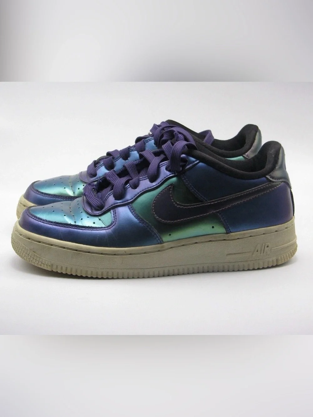 Nike AF1 Low Iridescent Metallic Neptune Green Purple Chameleon Lv8 | Size 4Y